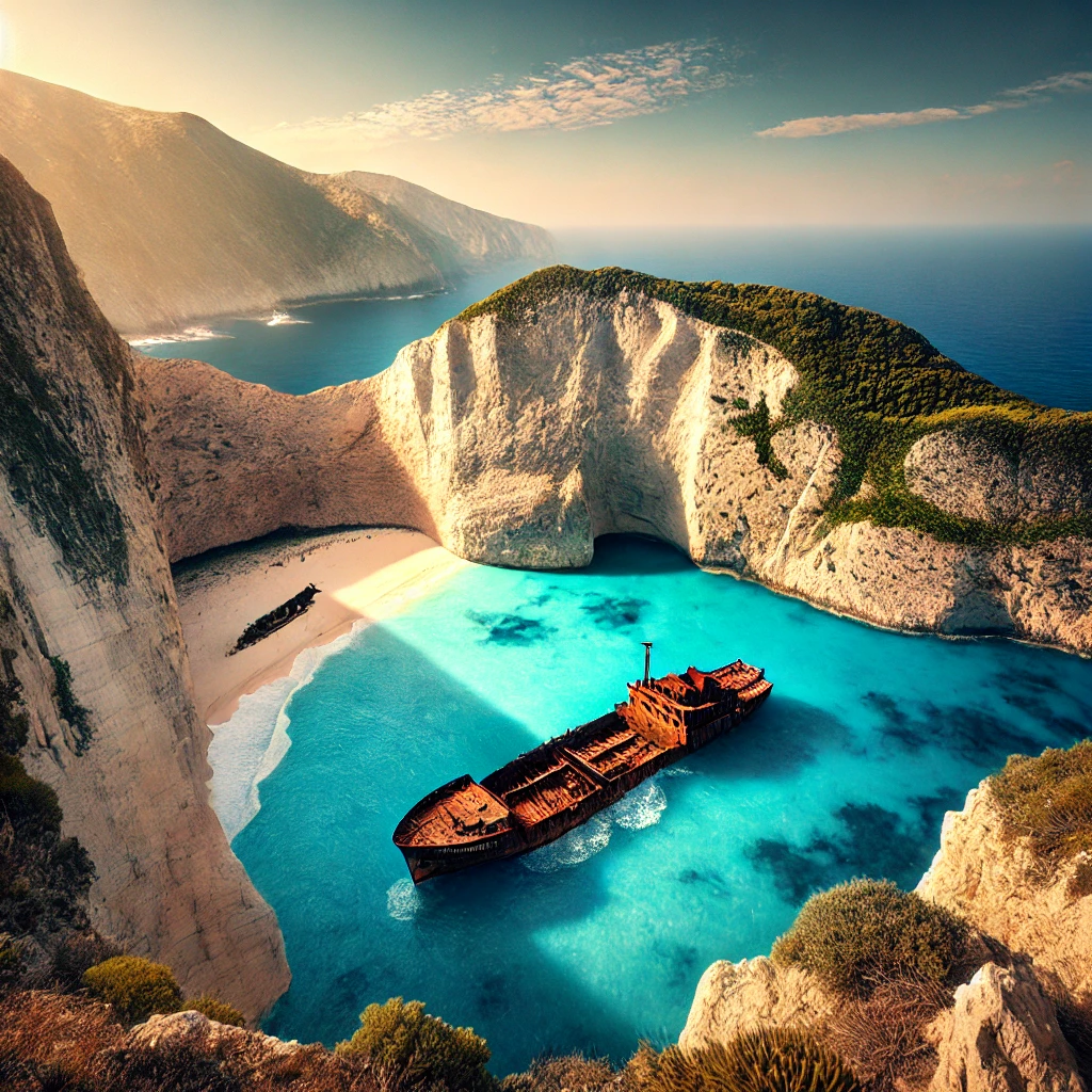 Surga Tersembunyi di Pantai Navagio, Yunani